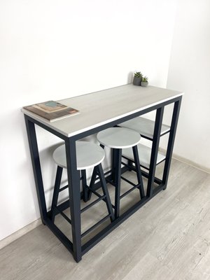 Комплект столу та двох стільців з дуба C28 фото